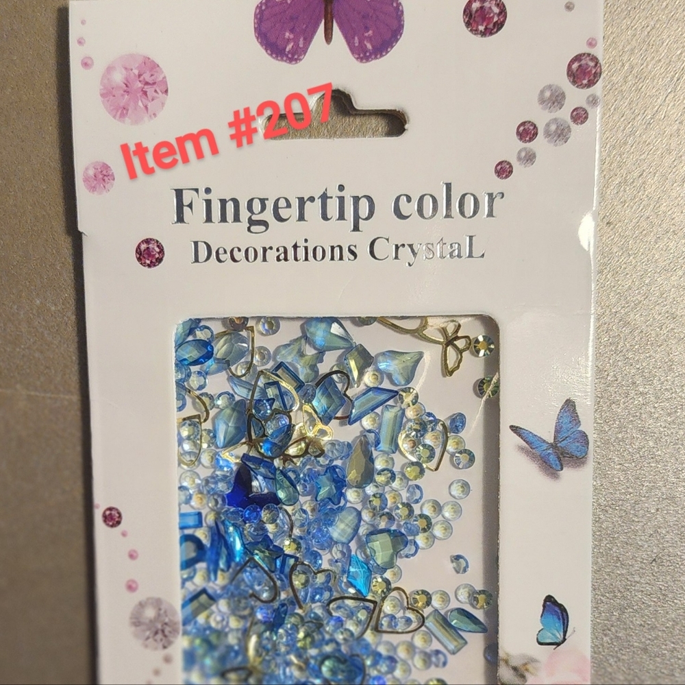 🩵SALE💙 FINGERTIP COLOR  DECOR CRYSTAL (#ZY-207)